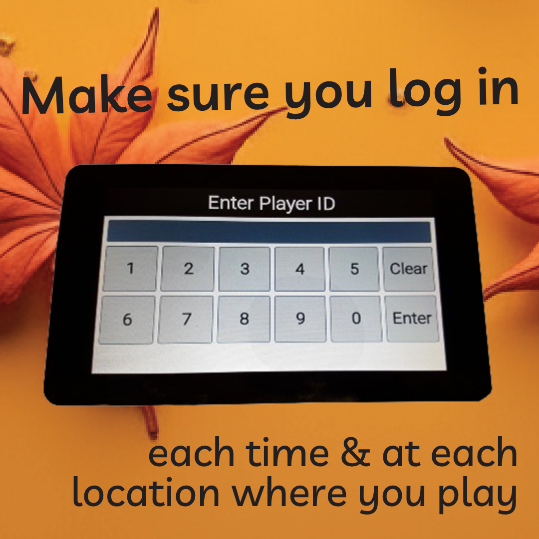 Make Sure you log in, each time and at each location where you play