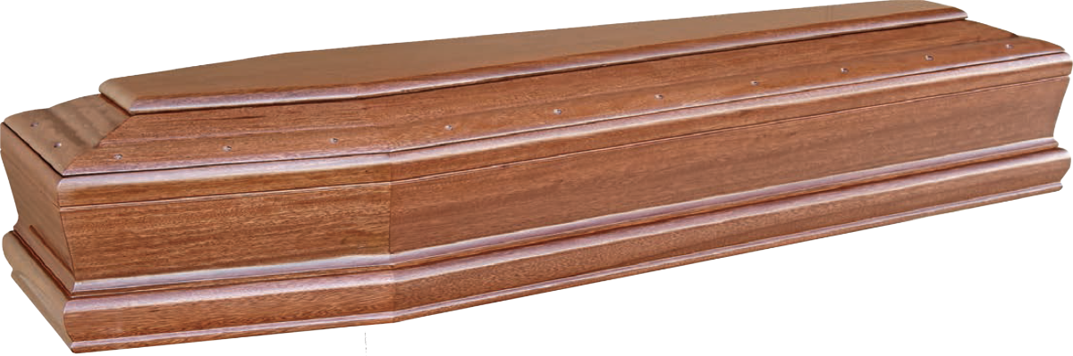 Una bara di legno è appoggiata su una superficie bianca.