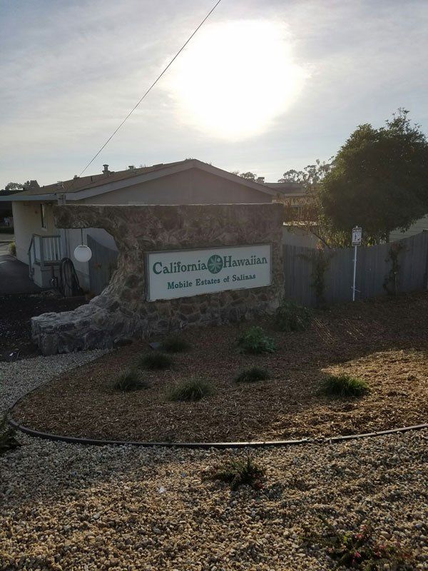 exterior of Cal- Hawaiian Mobile Home Park front sign