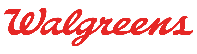 The walgreens logo is red on a white background.