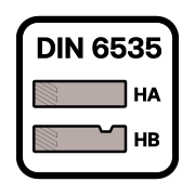 DIN 6535, HA = Plain shank, HB = Weldon Shank