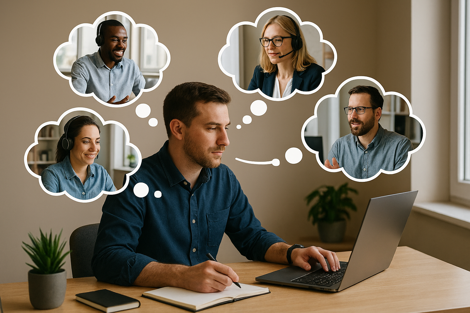 Hand with documents sending them to a building via arrows.