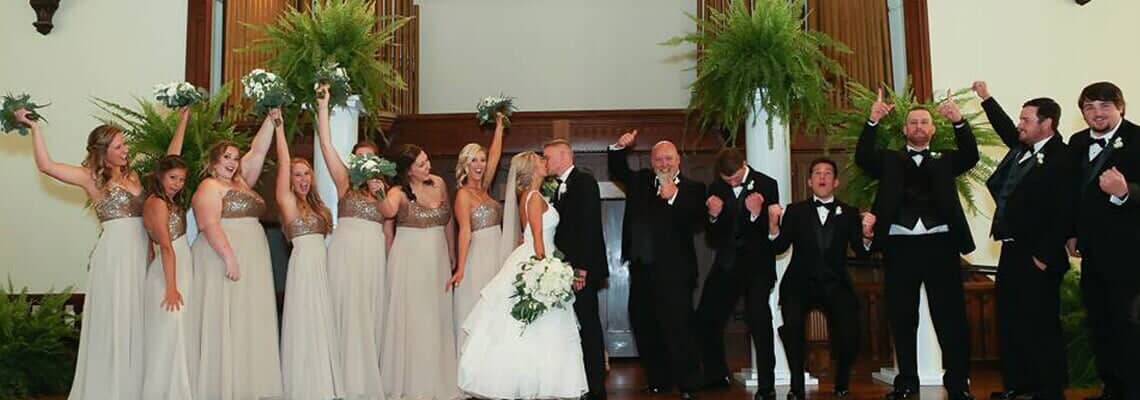 Bride and Groom with Bride's Maid and Groom's Men — Special Occasions in Mobile, AL