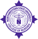 The logo for northwestern state university college of nursing.