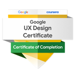 Google ux design certificate badge