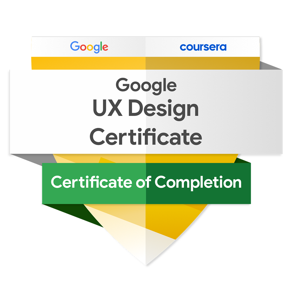 Google ux design certificate badge