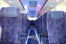 a party bus with disco lights