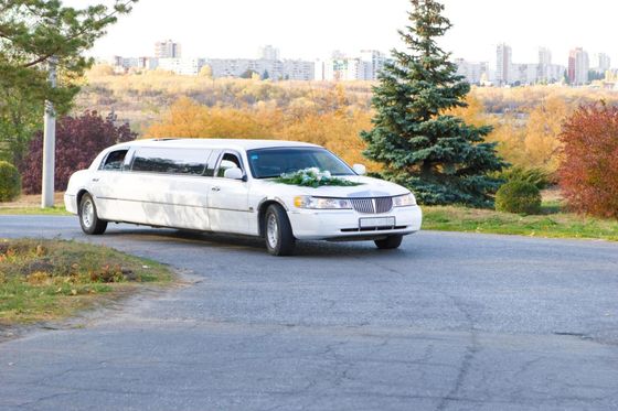 a limousine on a wedding