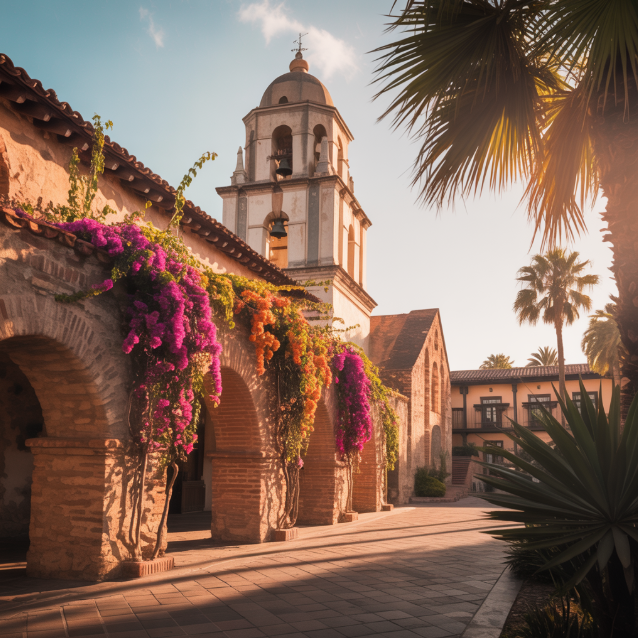 San Juan Capistrano Mission bell tower - local pest control service area