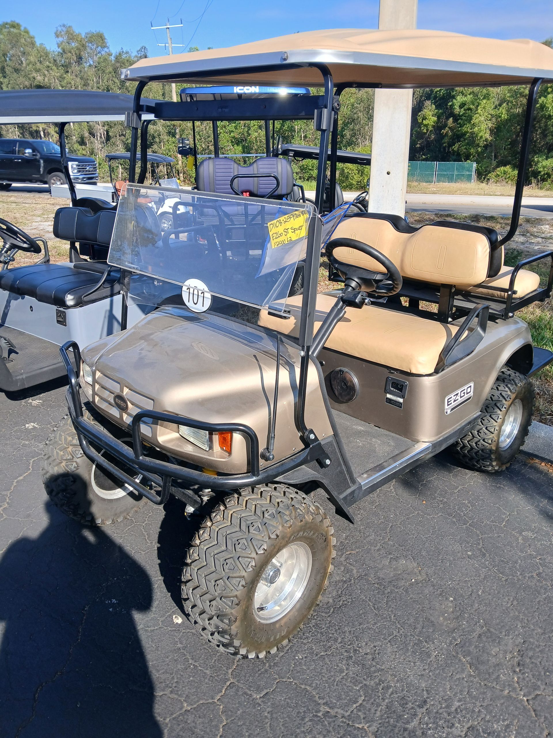 2008 EZGO Sport 4-passenger golf cart in Pewter | Hole In One Golf Carts Naples, FL