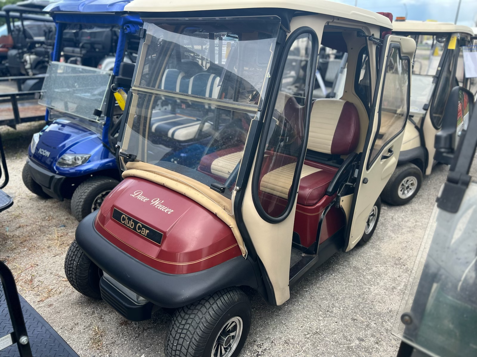 2010 Club Car Precedent Red 2-passenger electric golf cart | Hole In One Golf Carts, Cape Coral, FL