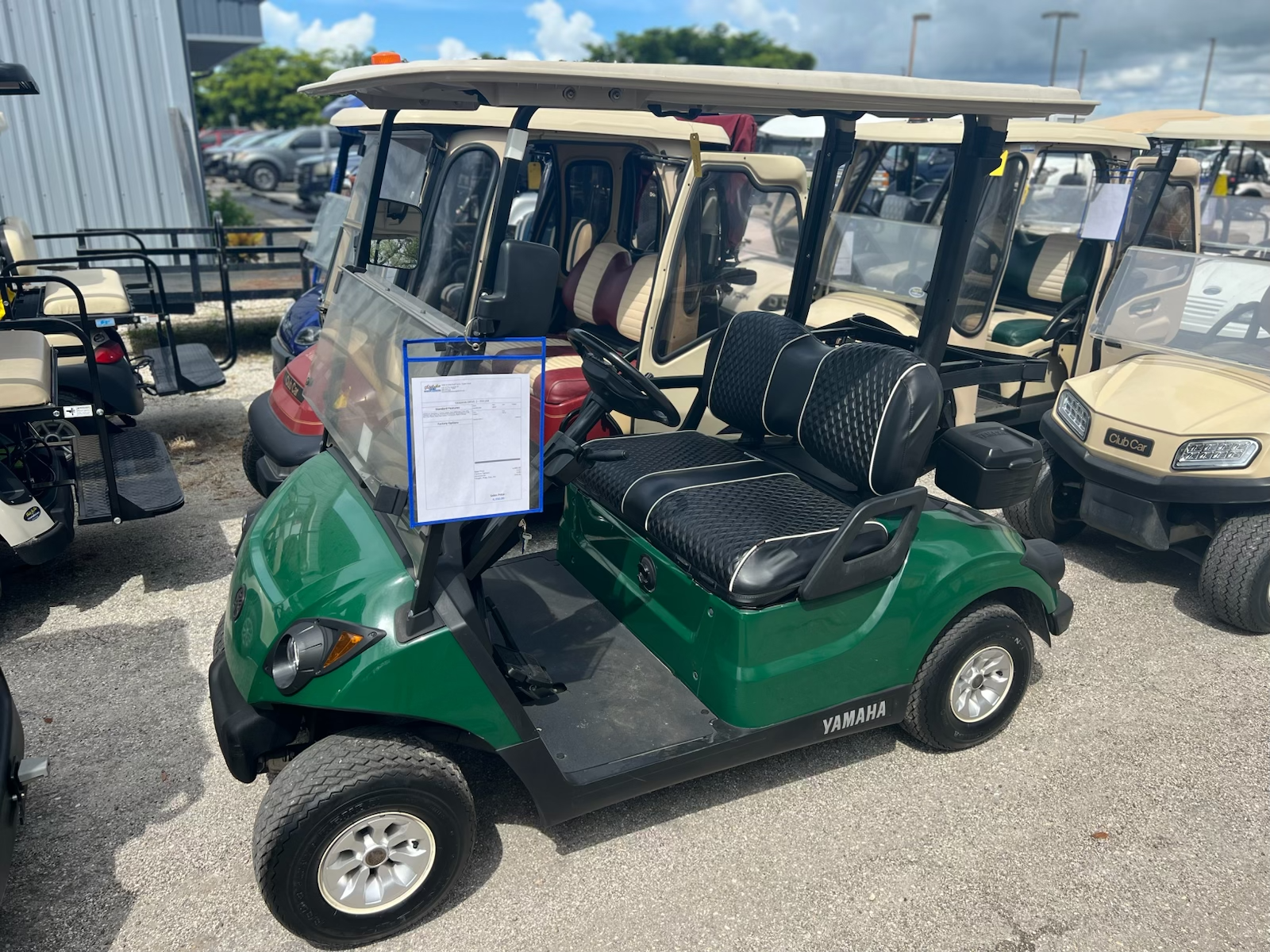 2018 Yamaha Drive 2 Green 2-passenger electric golf cart | Hole In One Golf Carts, Cape Coral, FL