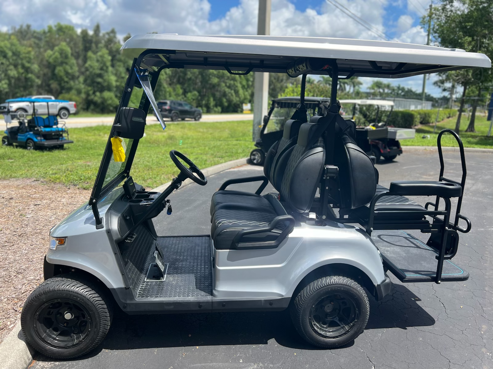 2023 EPIC E40 Silver 4-passenger electric golf cart | Hole In One Golf Carts, Naples, FL