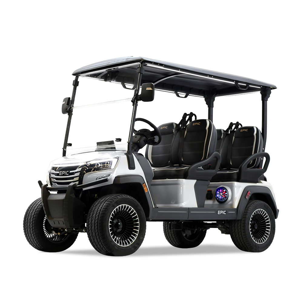 FX40 Metallic White Pearl 4-passenger golf cart | Hole In One Golf Carts Naples, FL