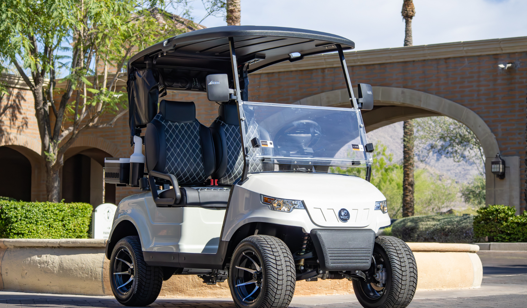 Epic E20 White 2-passenger golf cart | Hole In One Golf Carts Naples, FL