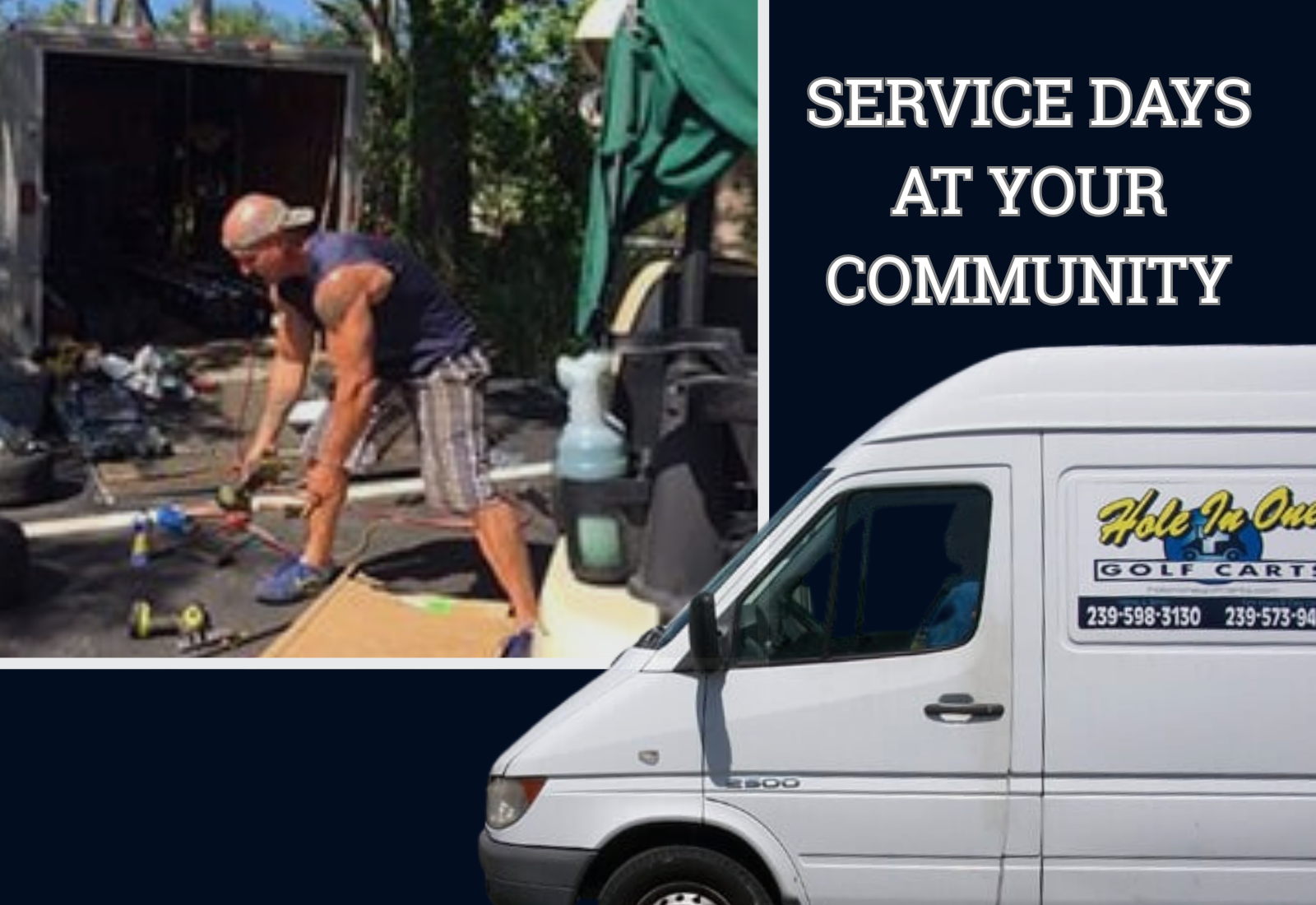 Service Days On-Site Mobile Repair | Hole In One Golf Carts Naples, FL