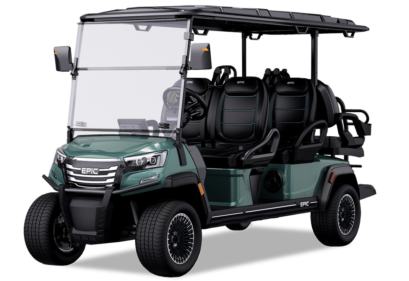 FX60 Forest Green Metallic 6-passenger golf cart | Hole In One Golf Carts, Naples, FL