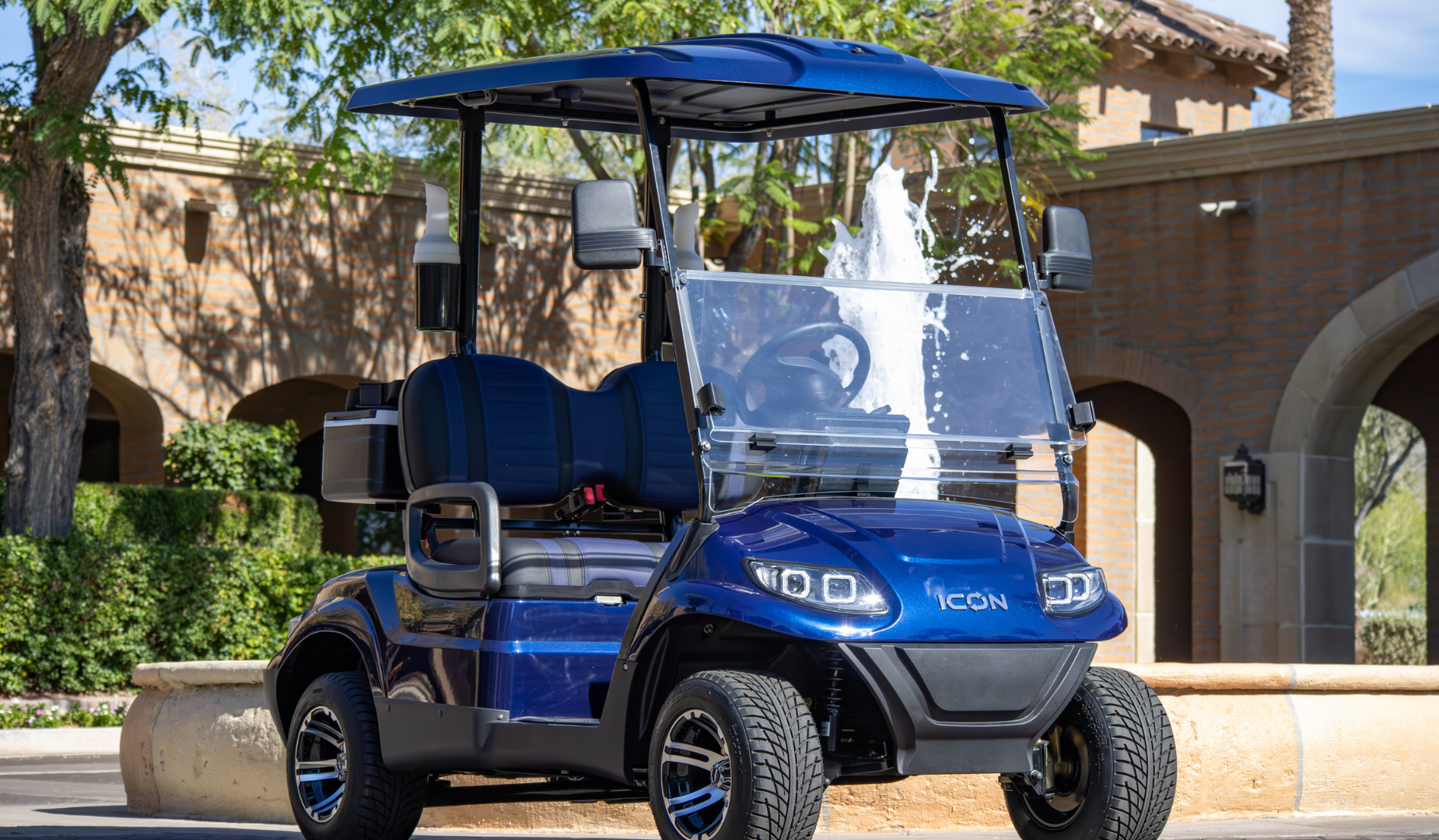 ICON I20 Indigo 2-passenger golf cart | Hole In One Golf Carts Naples, FL
