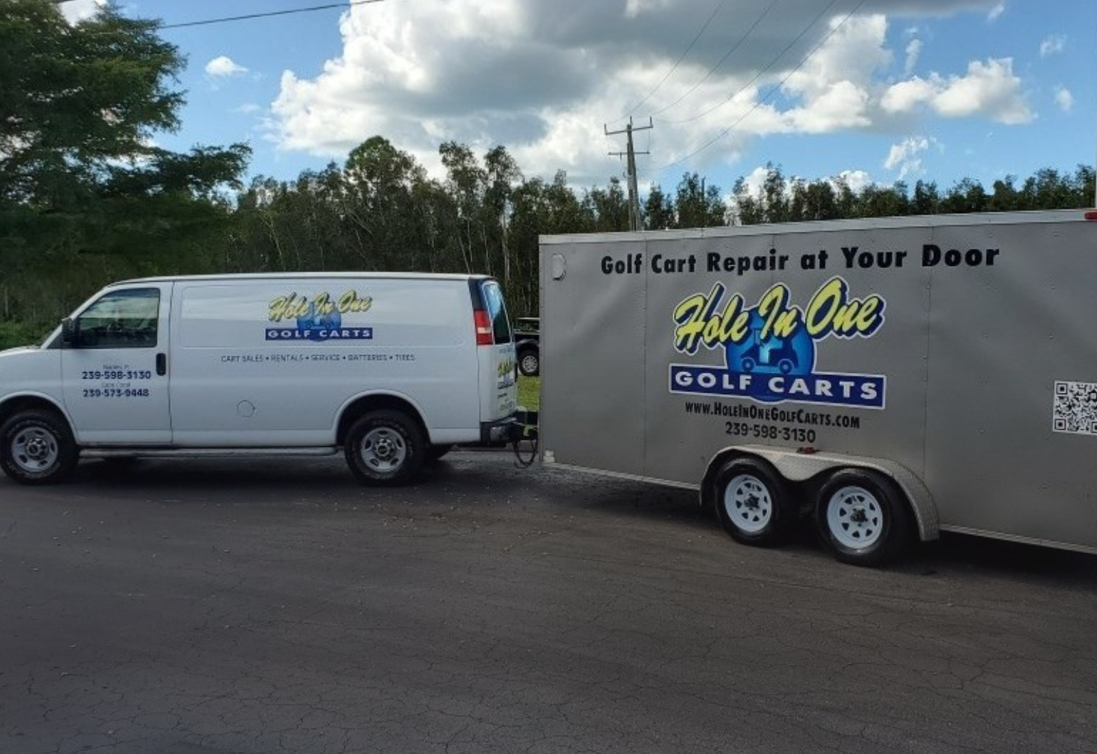 At Your Door Mobile Golf Cart Repair  Van and Trailer | Hole In One Golf Carts Naples, FL