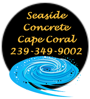 A logo for seaside concrete cape coral