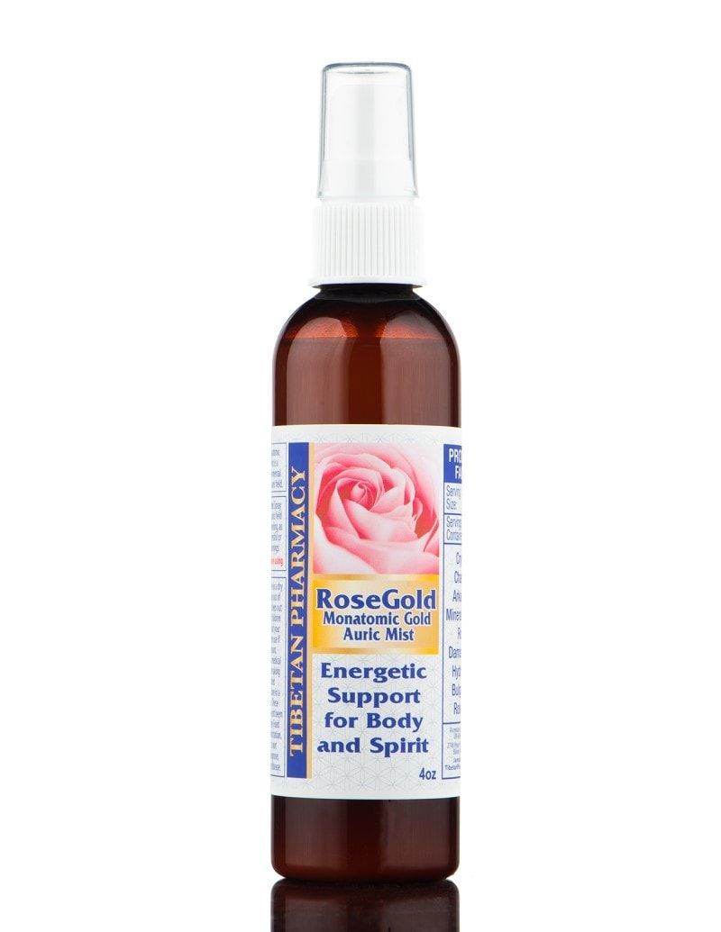 RoseGold Monoatomic Gold Auric Mist for energetic support for body and spirit