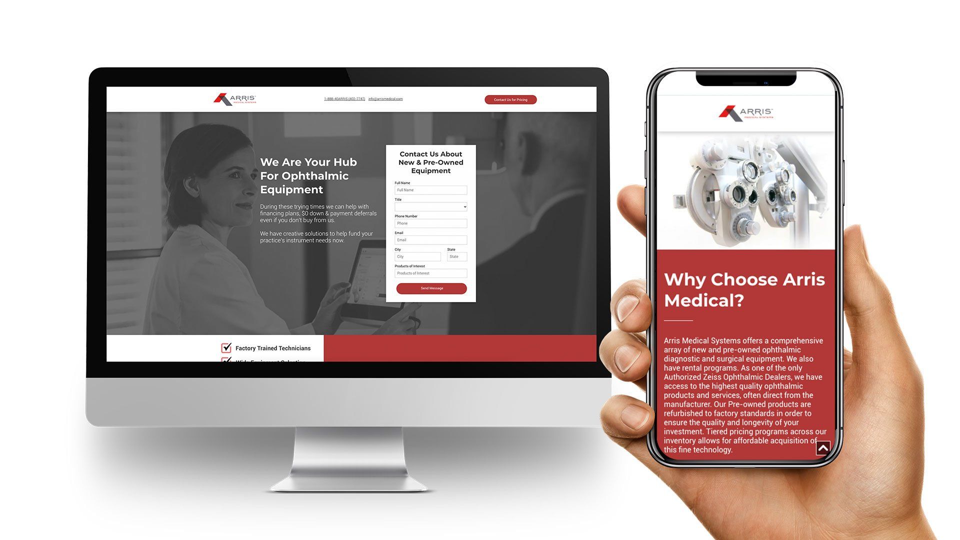 Arris Medical Website Design