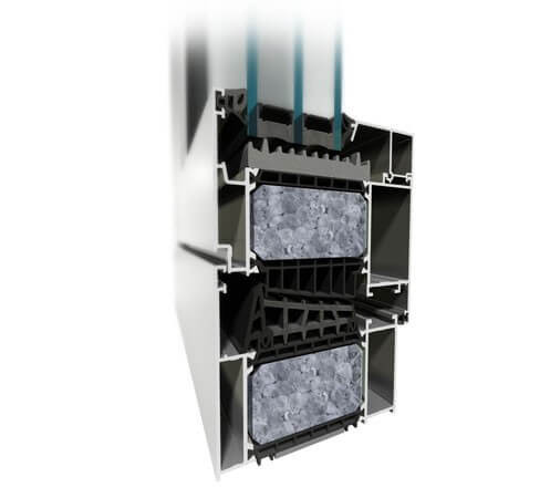 Aliuminio langų ir durų profilis Aluprof MB-104 PASSIVE