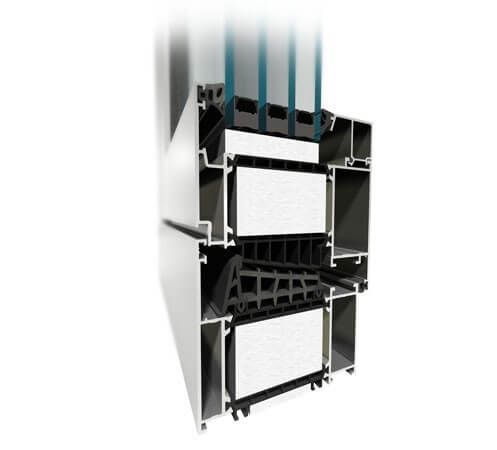 Aliuminio langų ir durų profilis Aluprof MB-104 PASSIVE