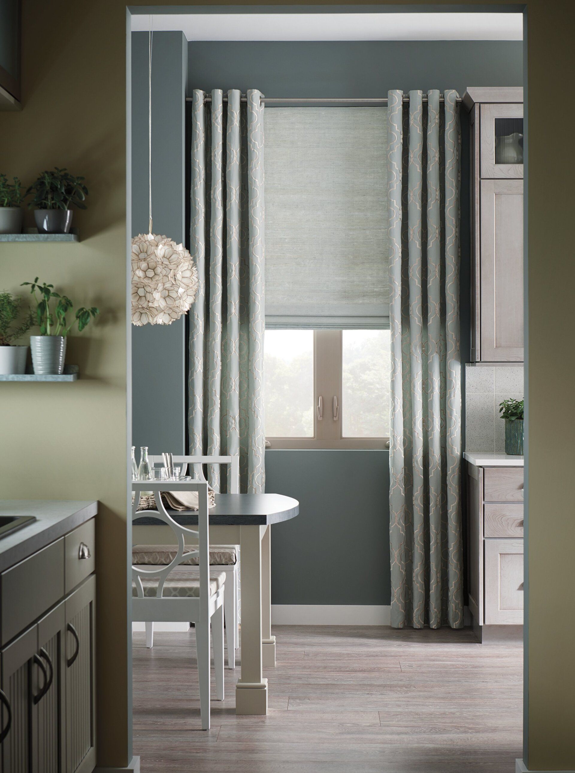 grommet drapery panels for the kitchen