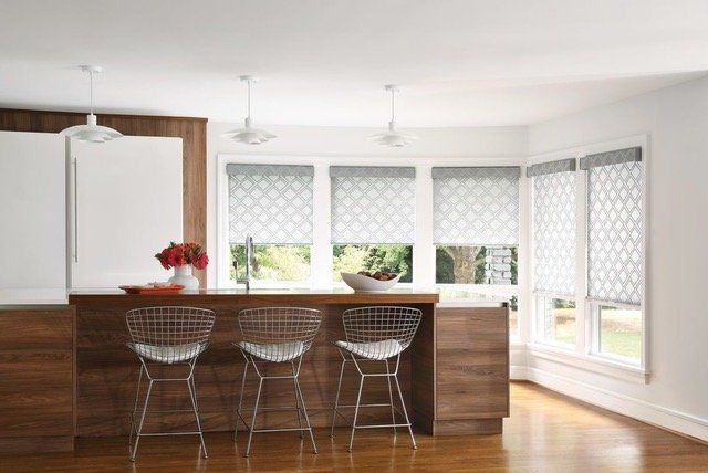 Roller Shades in kitchen