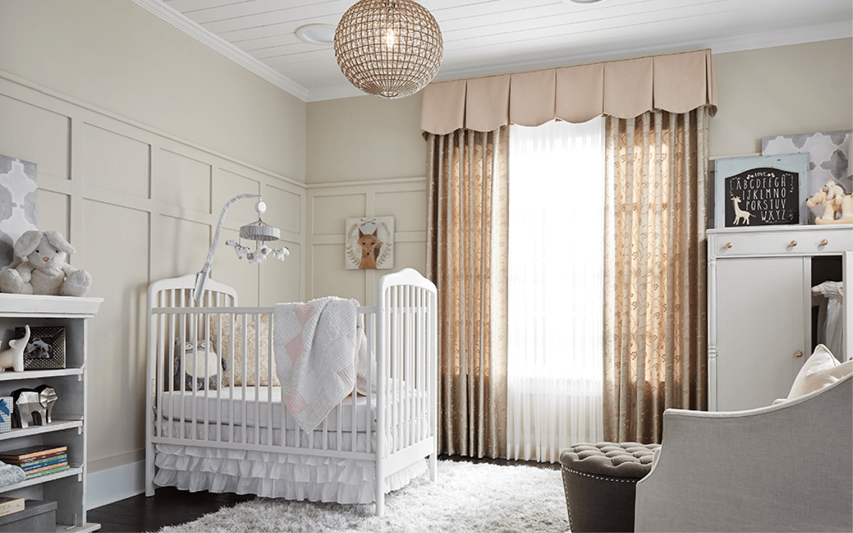 Blushing Neutrals - curtains and valance
