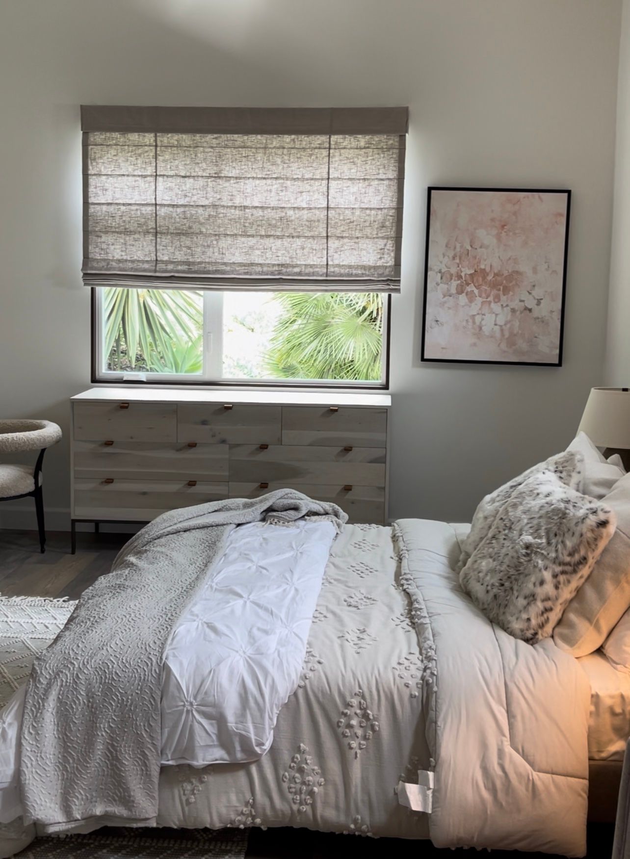 Classic Flat Roman Shade in Encinitas