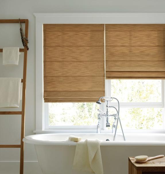 Roman Shades  in bathroom window