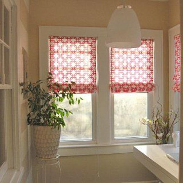 Window Spaces Custom Fabric Roman Shades in Del Mar, Ca