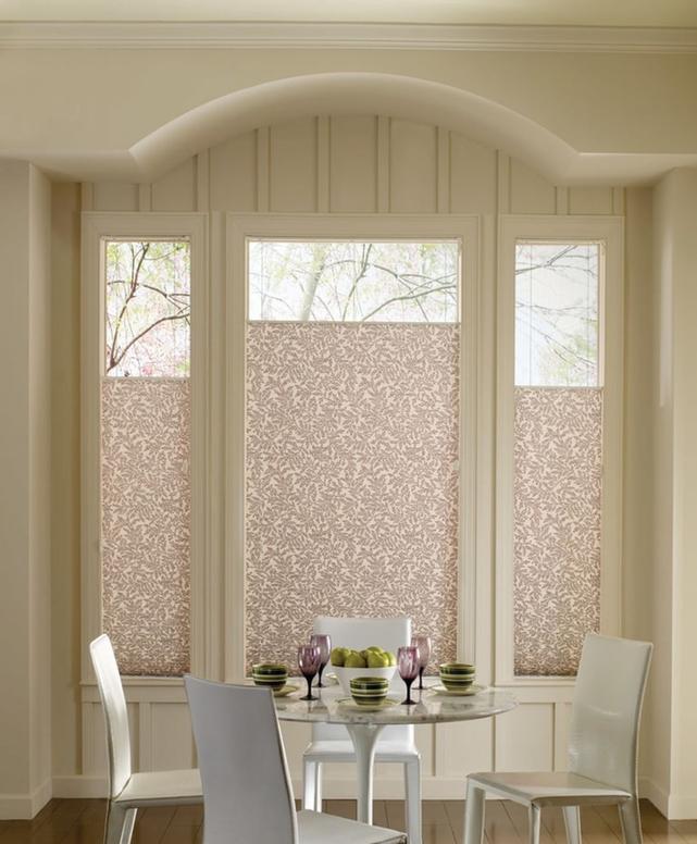 TDBU Shades in dining area windows