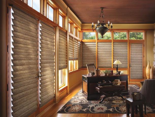 Hunter Douglas Piroutte shadings in office