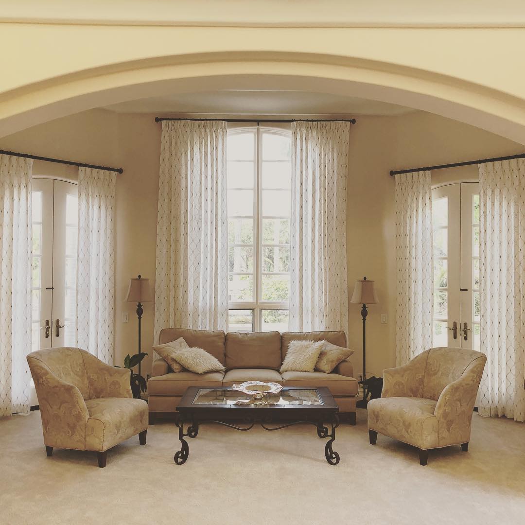 Pinch Pleat Drapery in Rancho Santa Fe