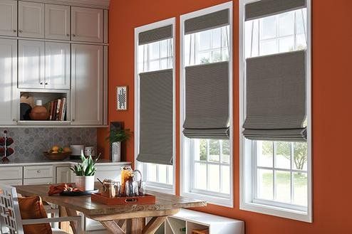 Top Down Bottom Up Roller Shades in kitchen