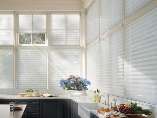 ​​Hunter Douglas blinds in kitchen