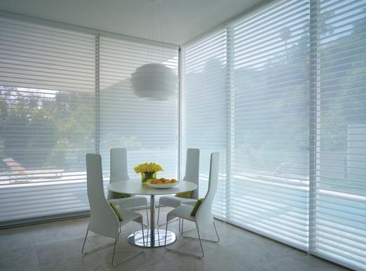 ​​Hunter Douglas Silhouettes in dining room windows