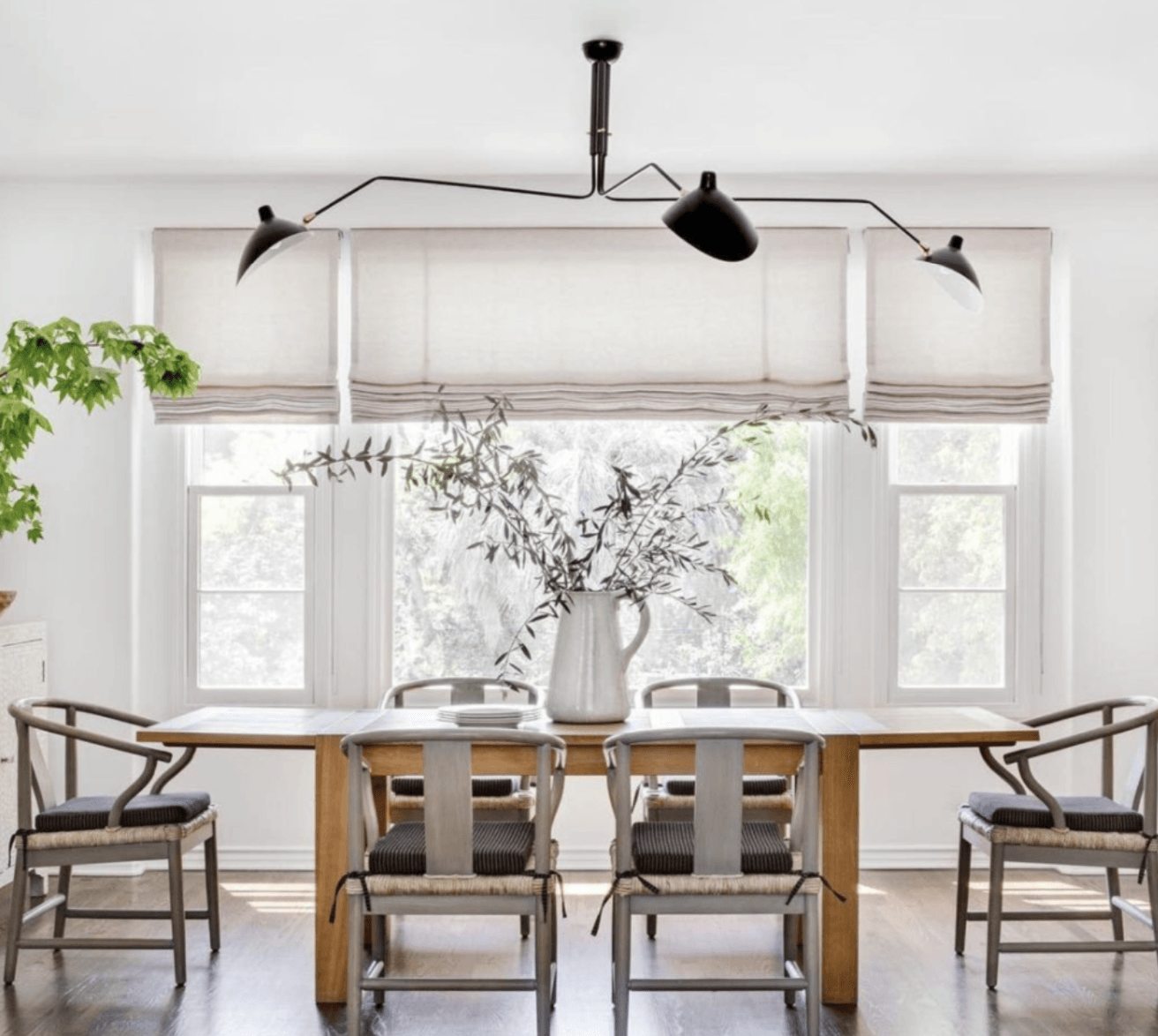 Flat White Roman Shades