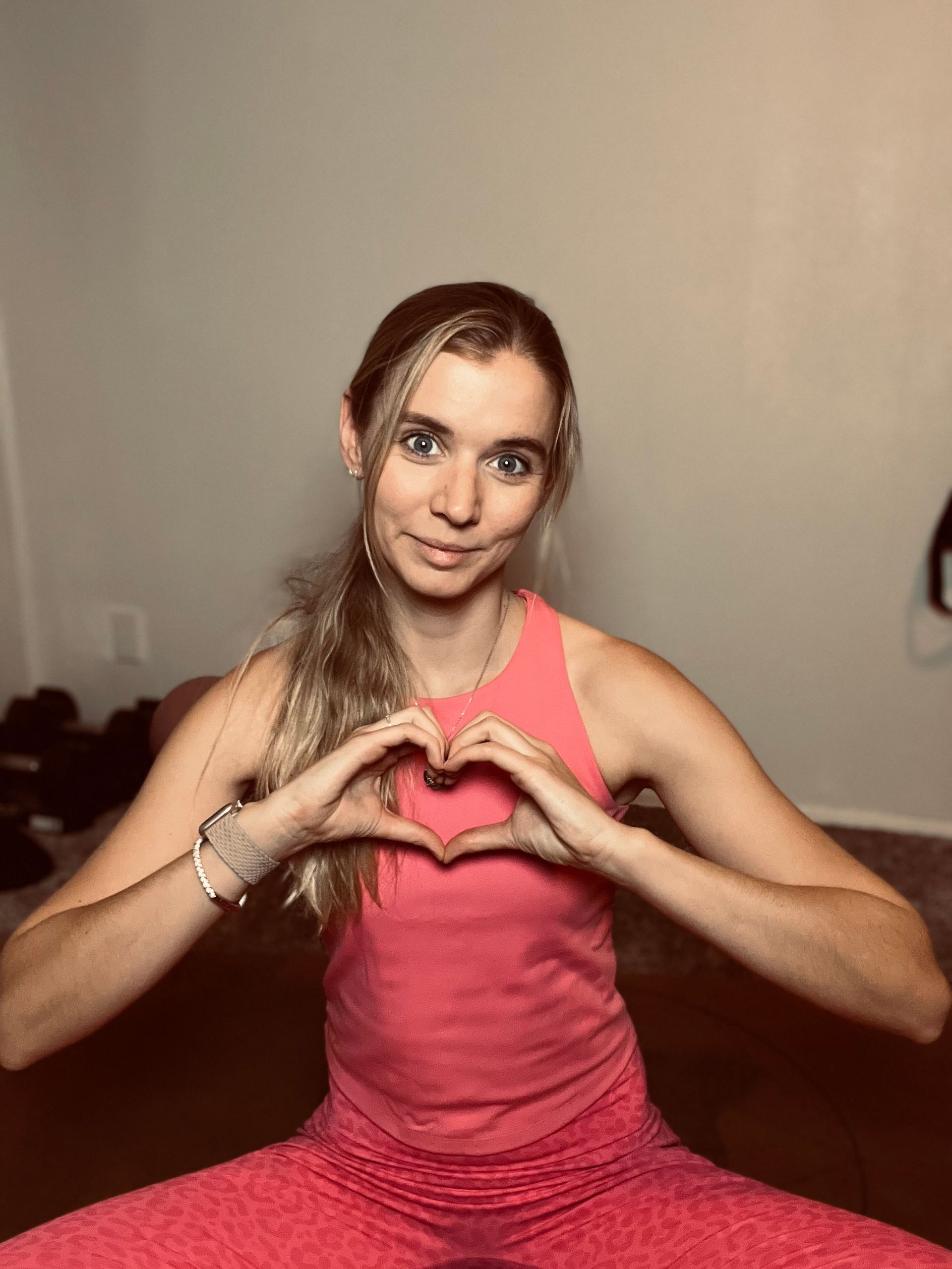 Online personal training session conducted over Zoom from home