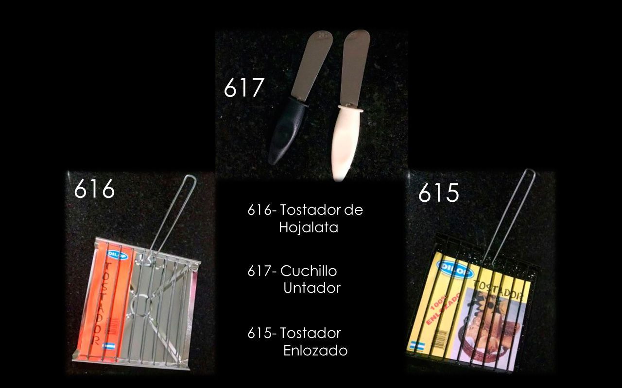 Tres herramientas: un nivelador de pasteles, dos espátulas y un raspador con patrones texturizados, todas con etiquetas.