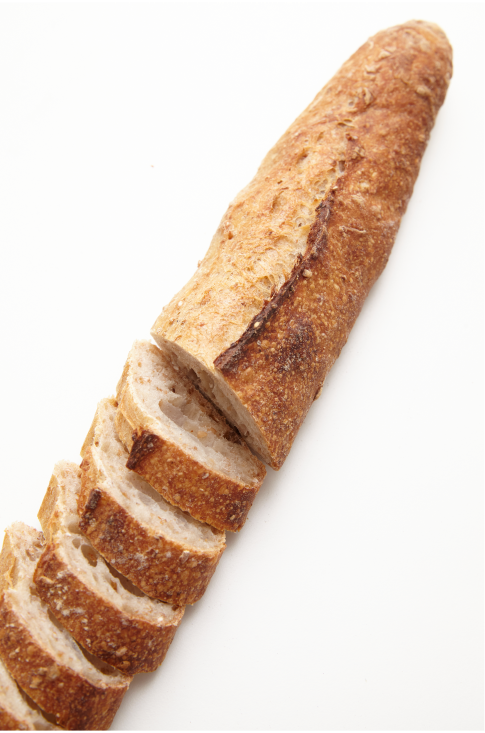 A loaf of bread that has been cut into slices