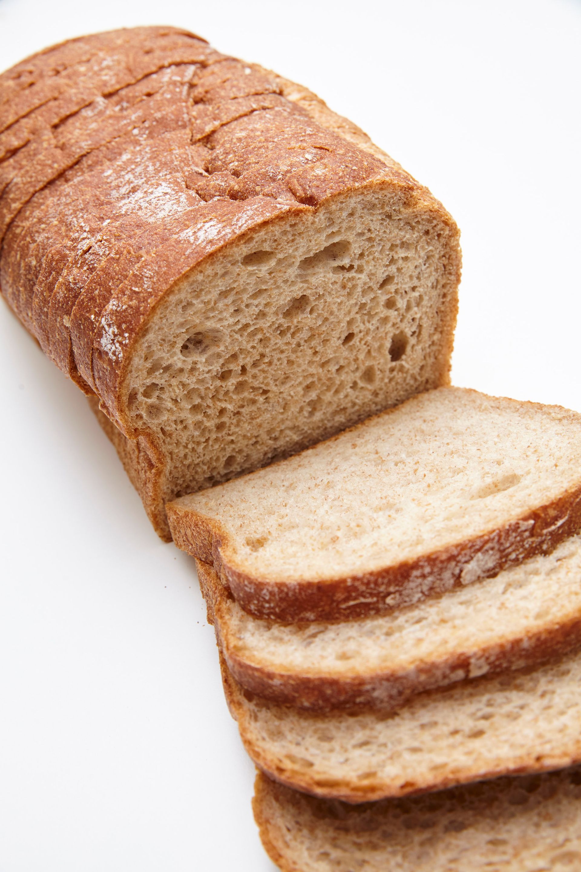 A loaf of bread that has been cut into slices