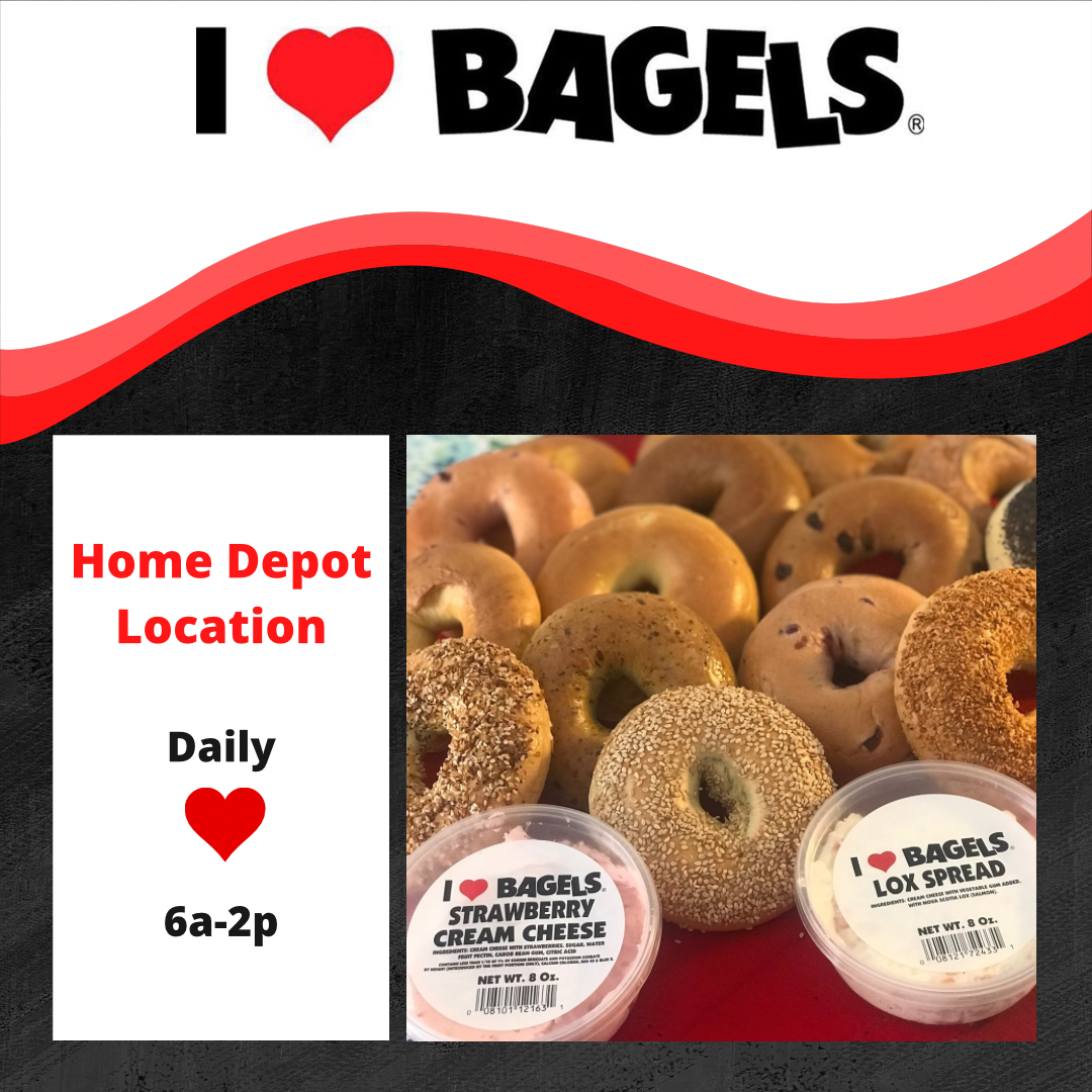 Hot Fresh Bagels 7-Days a Week at I Love Bagels Oceanside