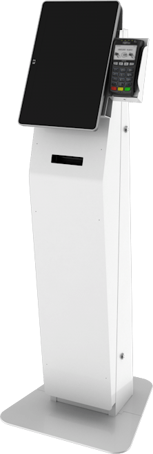 the Austin Payment Kiosk model in white with a 15