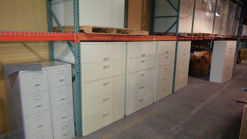 Refurbished Furniture Chairs — White Storage Drawers in Line in Fort Wayne, IN