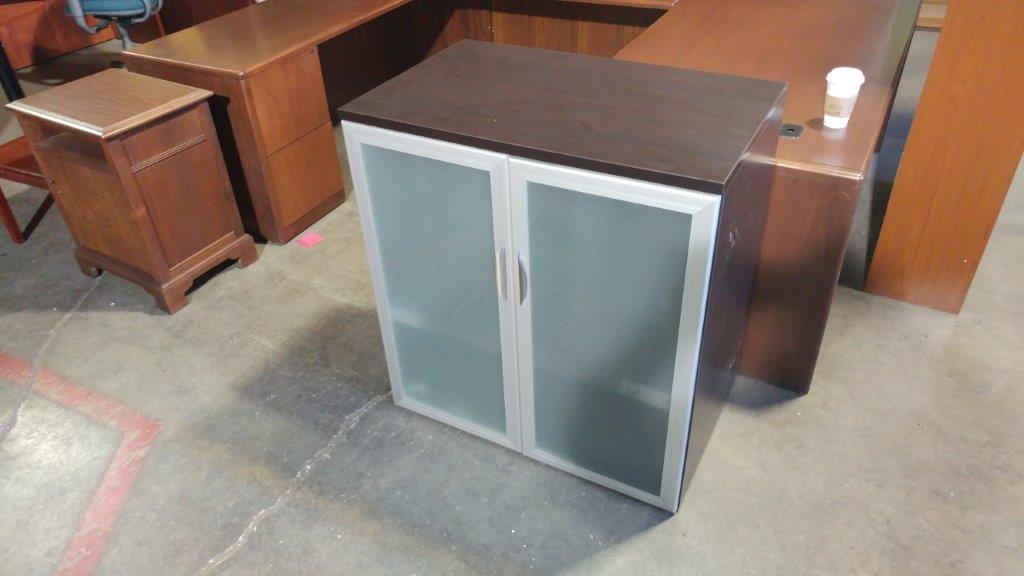 Refurbished Conference Chairs — Dark Brown Office Cabinet in Fort Wayne, IN