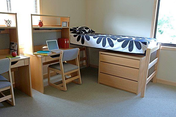 Dorm Study Table — Bed with Study Desk on Side and Drawers in Fort Wayne, IN